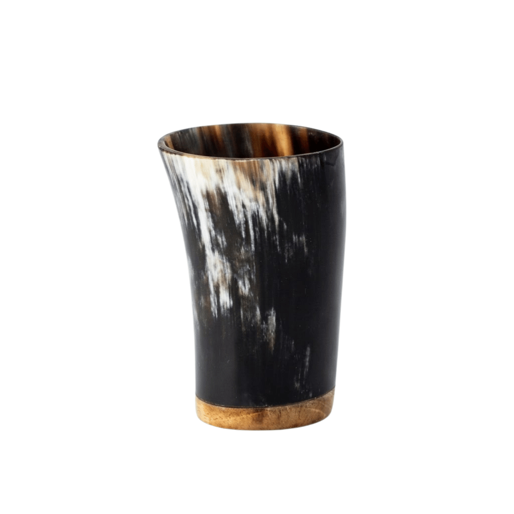 Natural Horn Tumbler with Wooden Base